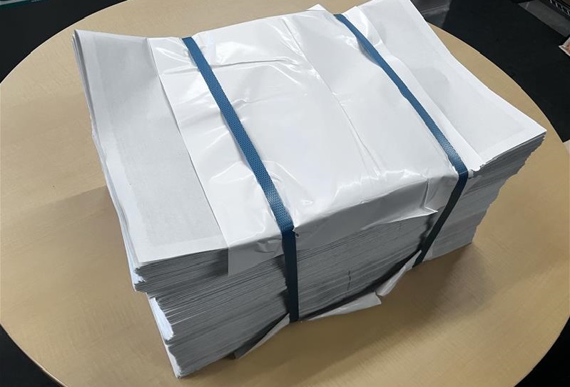 上下に当て紙+十字紐掛け