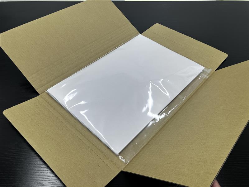 タトウ型の段ボールに入れて納品