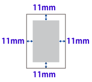 上下左右に11mm以上の余白